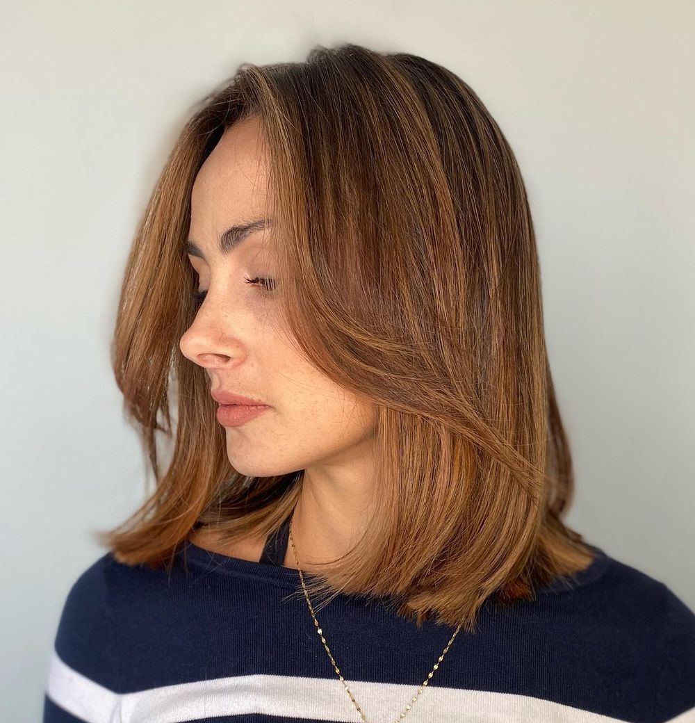 Blunt Lob with Long Side Bangs