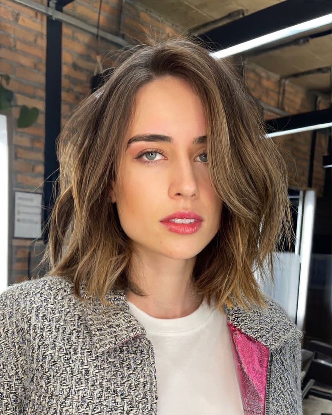 Voluminous Lob With Side Bangs